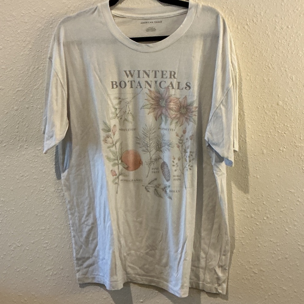 American Eagle White Crew Neck Tee